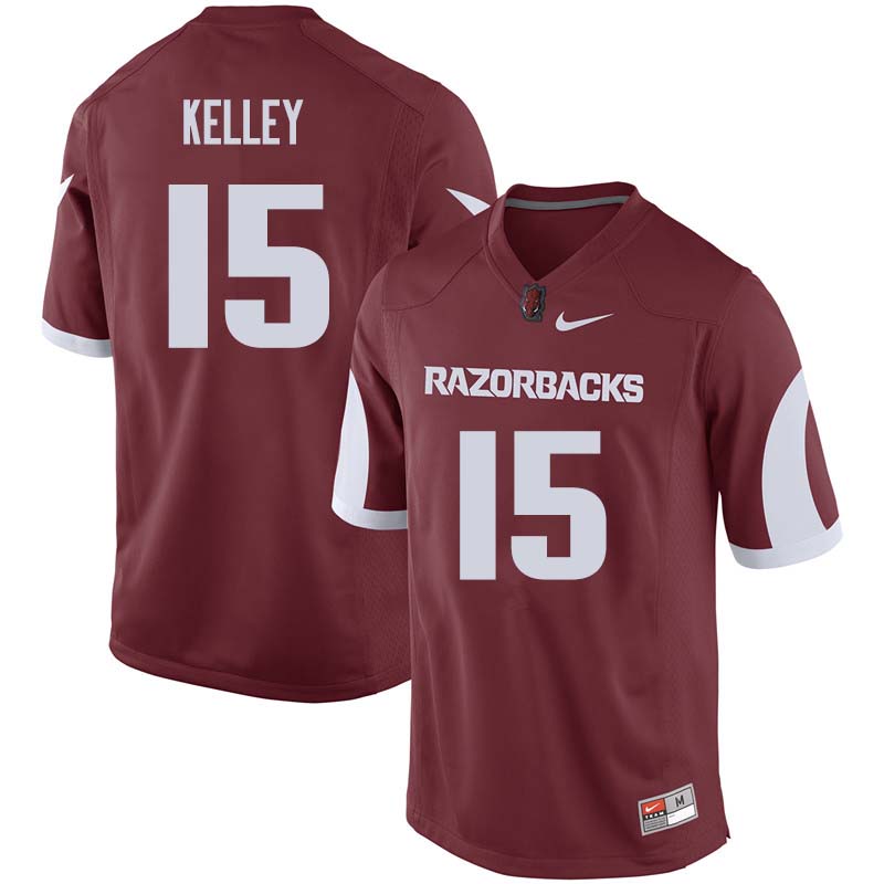 Men #15 Cole Kelley Arkansas Razorback College Football Jerseys Sale-Cardinal